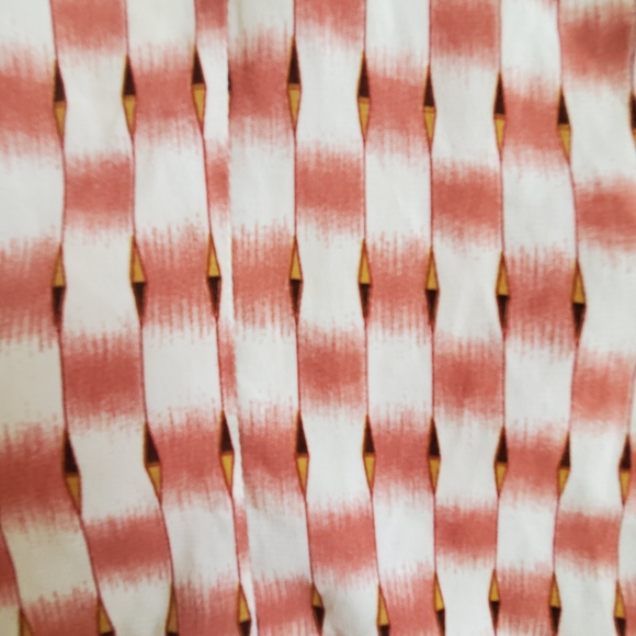 Vintage adorable blouse geometric pattern with little bow L - Picture 4 of 4